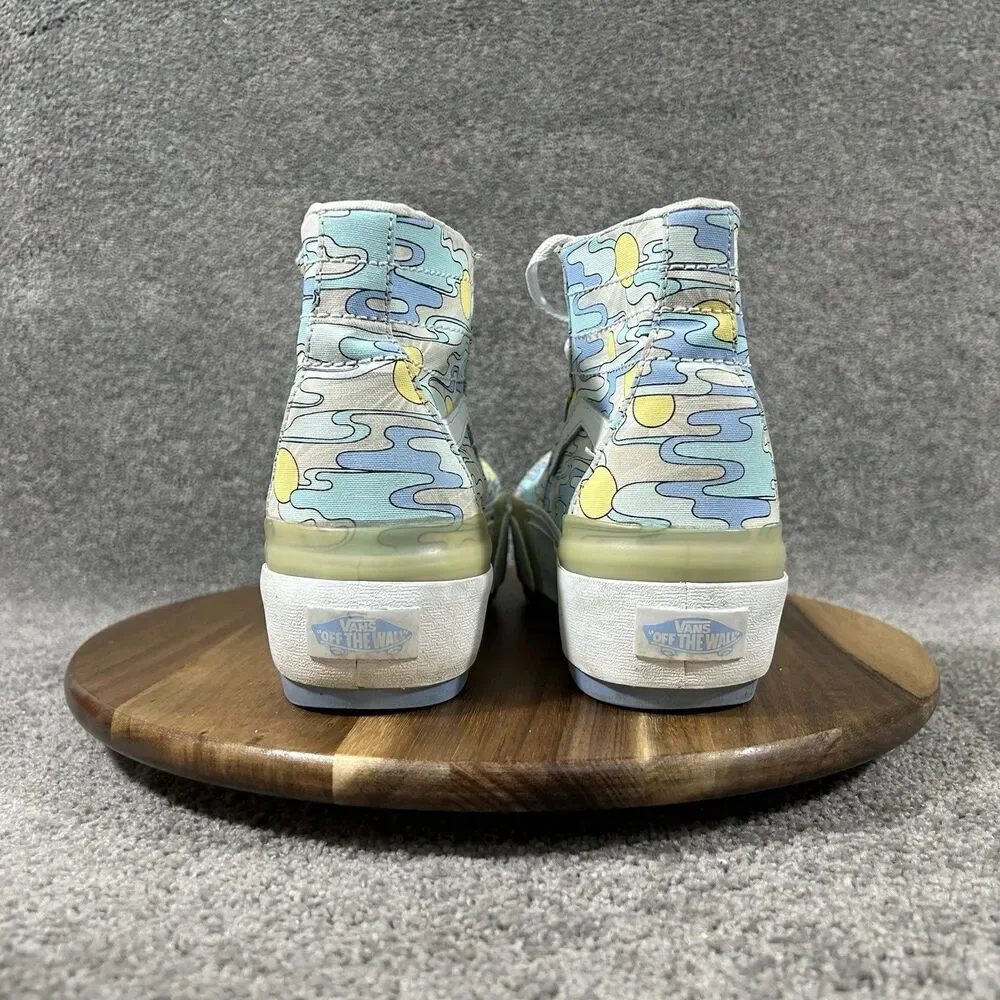 Vans Sk8-Hi Tapered Stacked Women’s Size 8.5 UV Ink Sunwaves Platform Shoes Used
